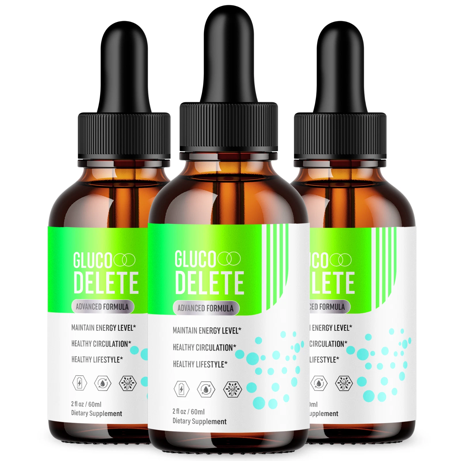 GLuco Delete Drops Advanced Formula Vitamin Supplement All Natural 30 Servings