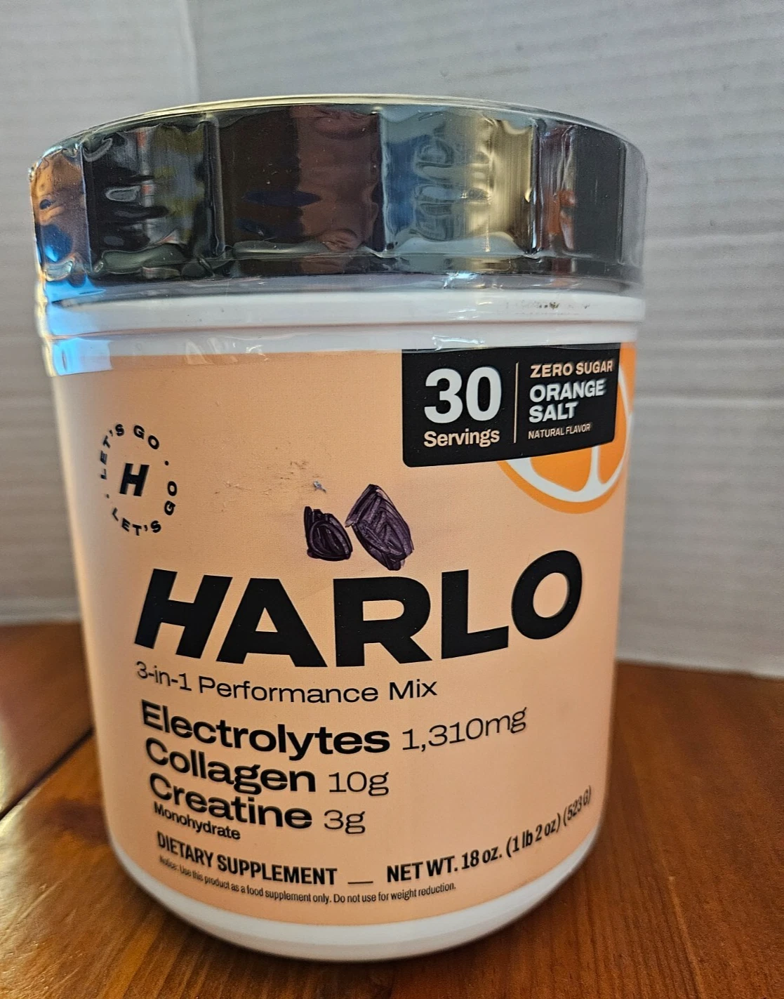 Harlo 3-in-1 Performance Mix — With Electrolytes, Collagen, Creatine Orange