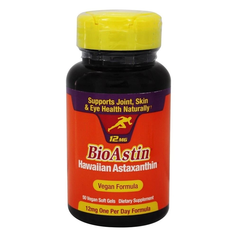 Nutrex Hawaii BioAstin Hawaiian Astaxanthin Vegan Formula 12 mg,50 Veg Softgels