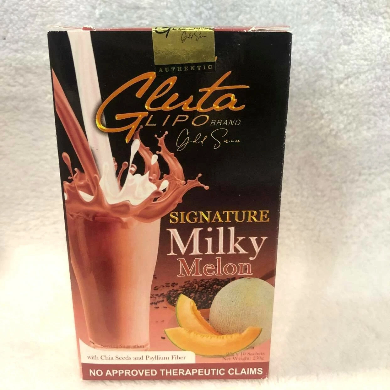 Sales!!! Gluta Lipo Milky Melon Detox Slimming & Whitening 12-In-1 / 20-Sachets