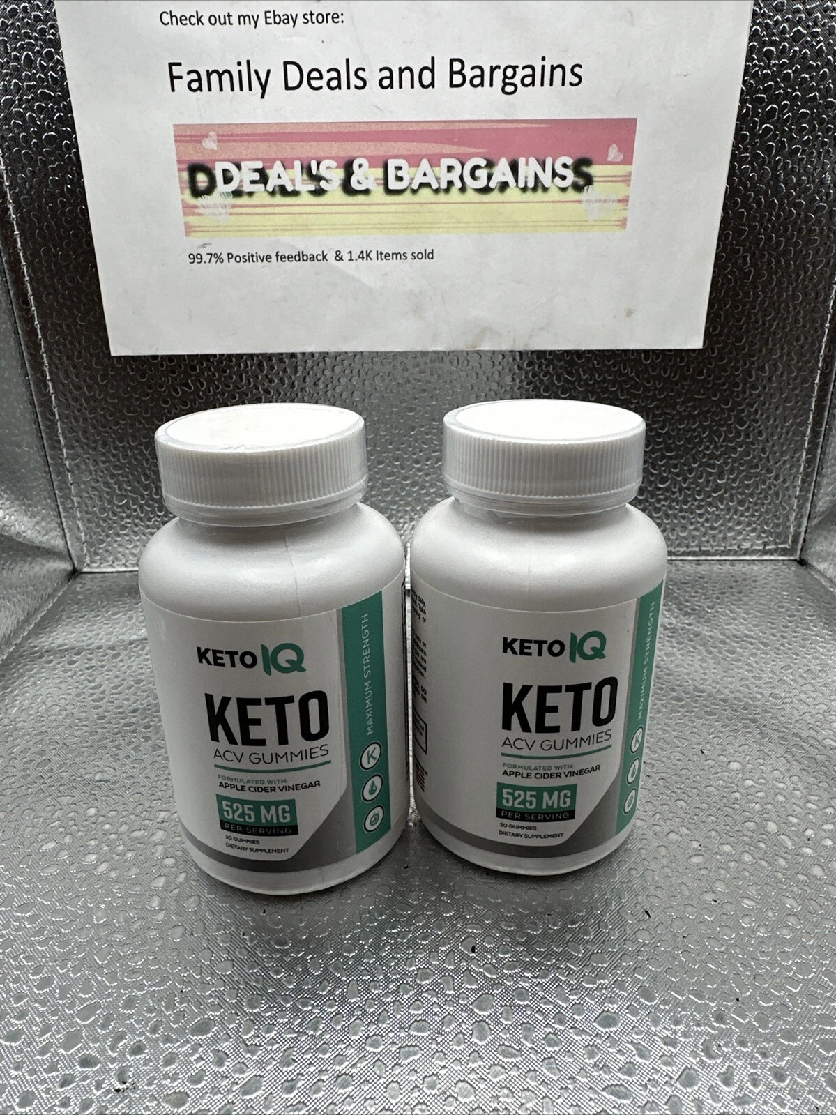 2 - Keto IQ ACV Gummies Maximum Strength, 30 Gummies Per Bottle. New Sealed.