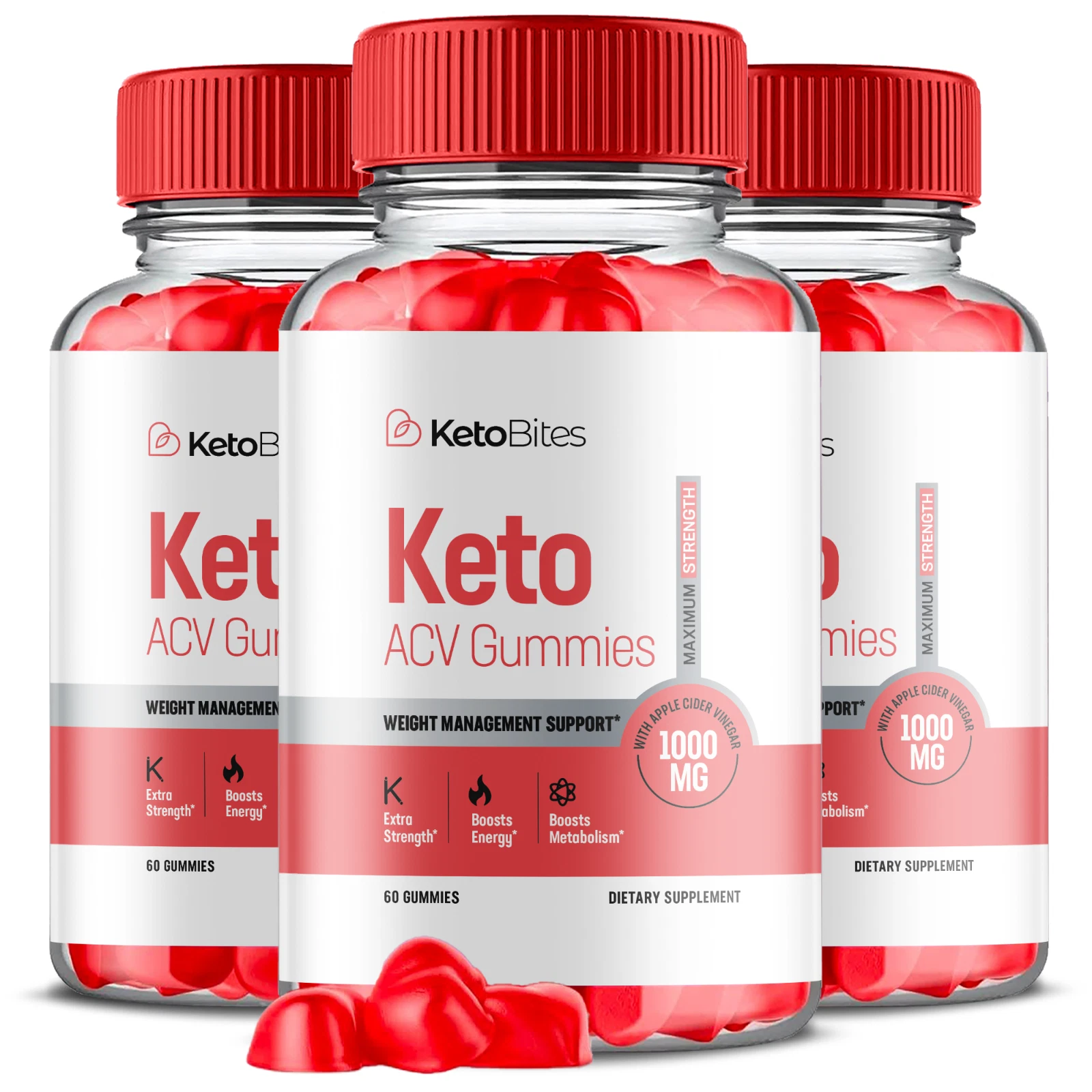 (3 Pack) Keto Bites ACV Gummies, KetoBites Gummies Weight Loss (180 Gummies)