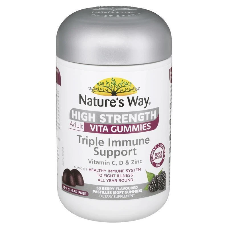 Nature's Way Adult Vita Gummies High Strength Triple Immune 50 Pastilles