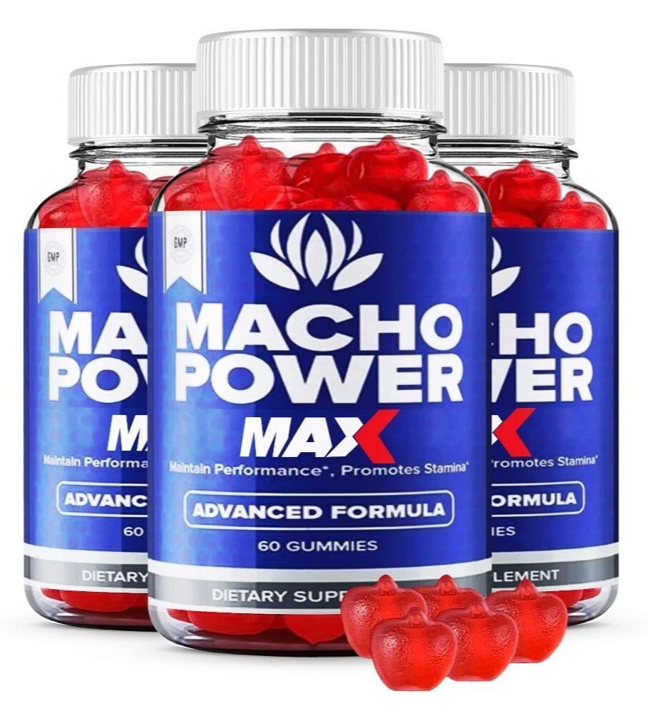 (3 Pack) Macho Power For Men, Macho Power Gummies, MachoPower Male Performance
