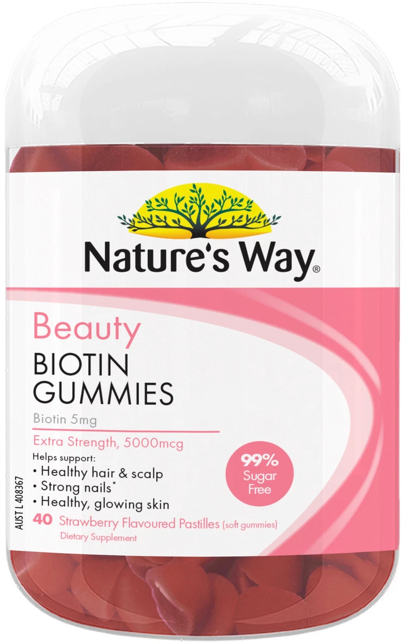 Biotin 40 Gummies x 3 Pack Nature's Way Beauty