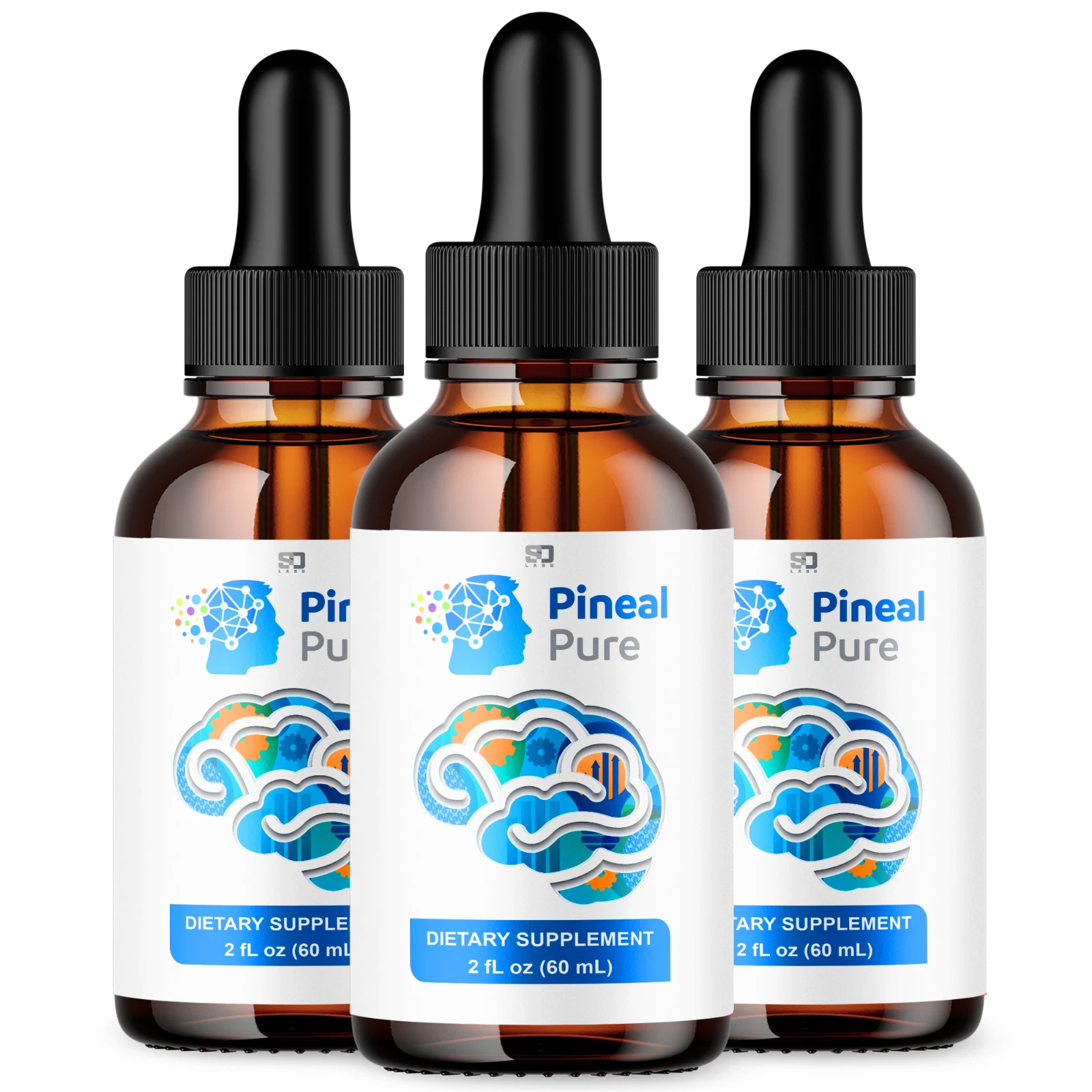 (3 Pack) Pineal Pure Drops - Supports Focus, Memory & Overall Cognitive Health