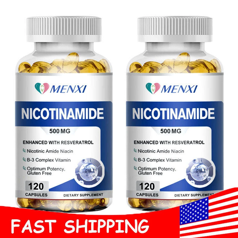 240pcs Nicotinamide 500mg Capsules Promotes Healthy Skin Supplement 100% Natural