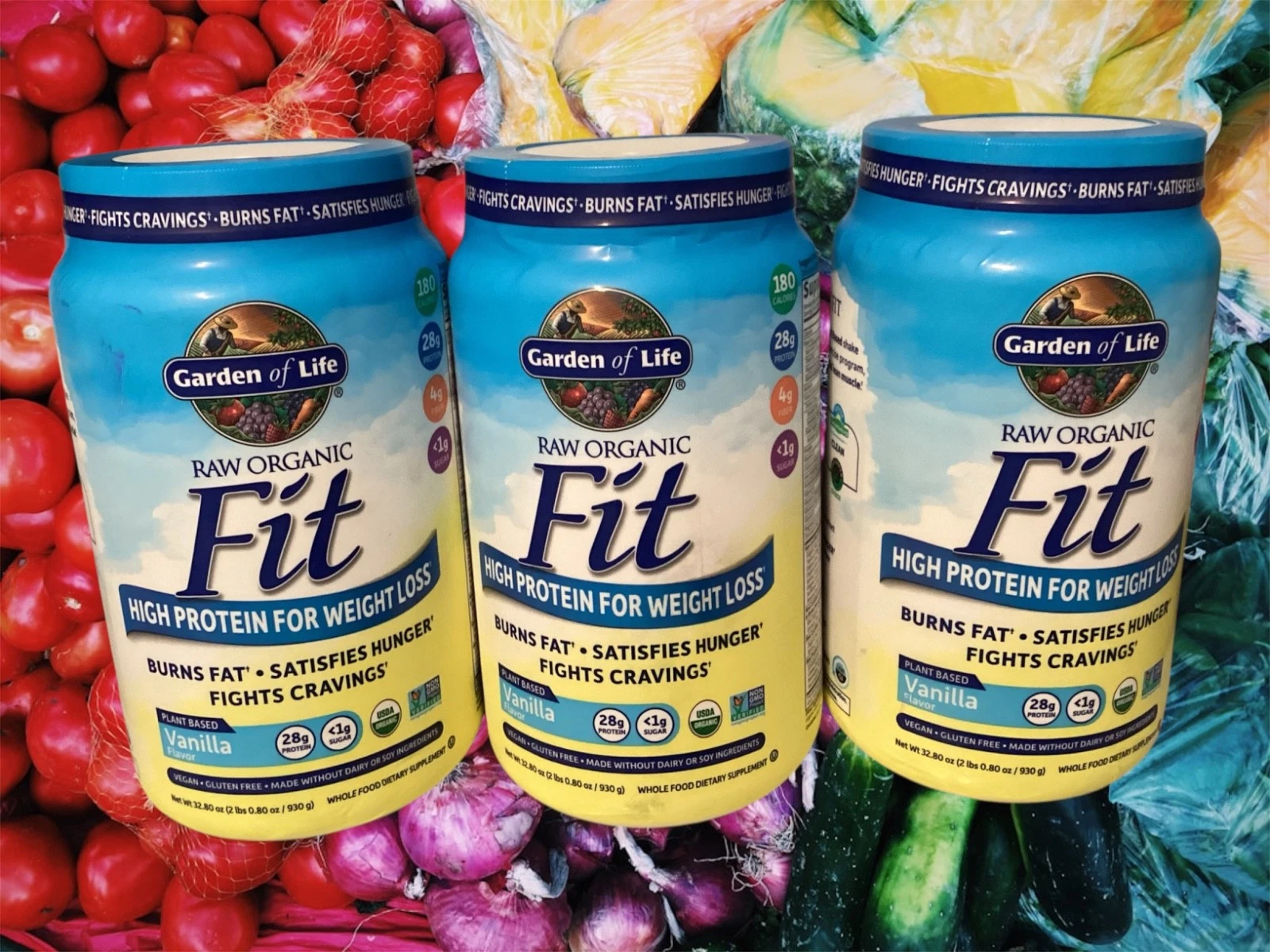 3X Organic Protein Powder Garden of Life Raw Fit Vanilla 6+ lbs BB 05/26