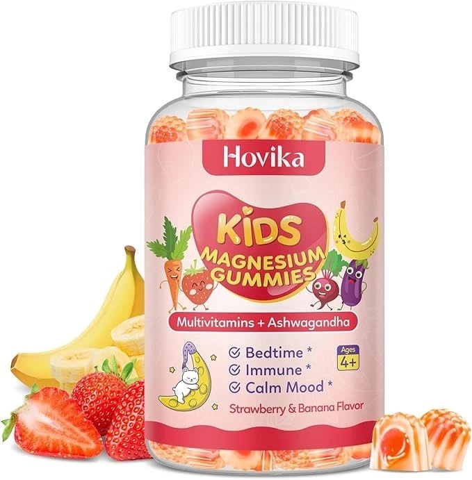 Kids Magnesium Gummies - Magnesium Glycinate & L-Threonate Supplement with L-...