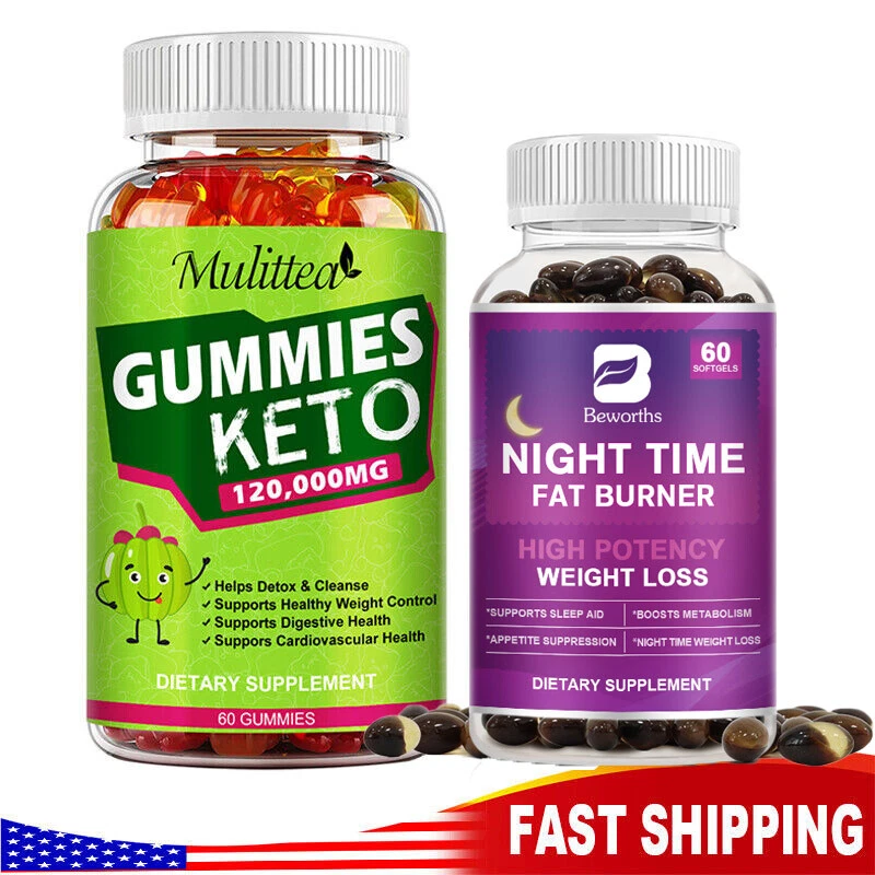 Keto Gummies Advanced Ketone ACV Weight Loss Night Time Fat Burner Supplement