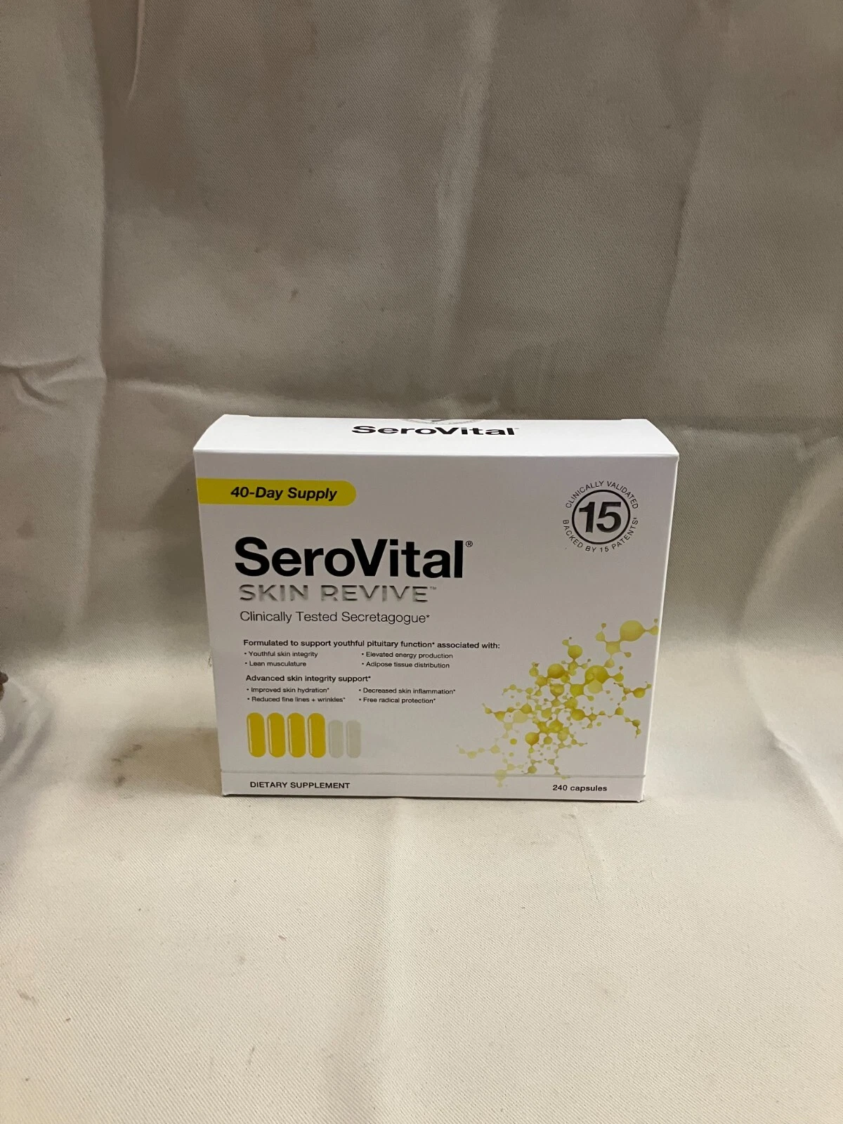 SeroVital Skin Revive Healthy Aging, Youthful Radiant Skin, 240 Capsules