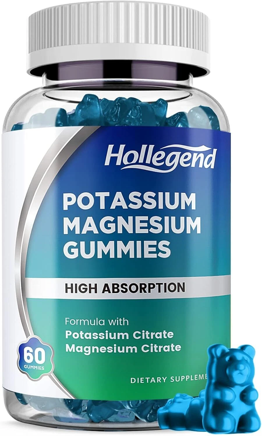 Potassium Magnesium Gummies, High Absorption Potassium Citrate 99mg Magnesium