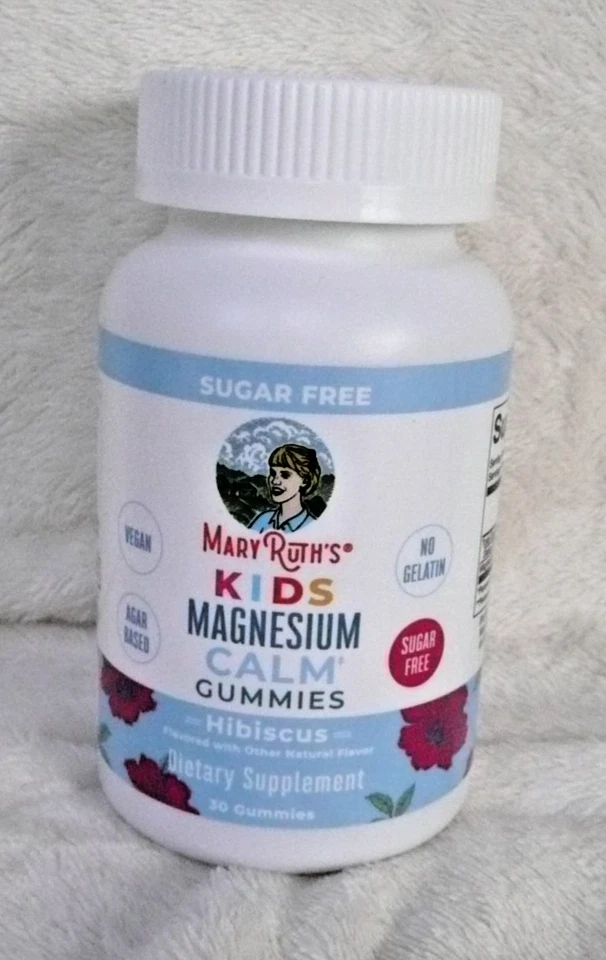 Sealed Mary Ruth's Kids Magnesium Calm 30 Gummies with Hibiscus Sugar Free Vegan