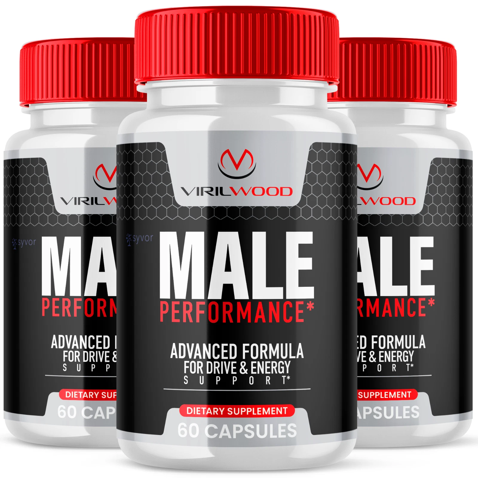 (3 Pack) Virilwood Male Pills Maximize Energy, Vitality & Stamina 180 Capsules