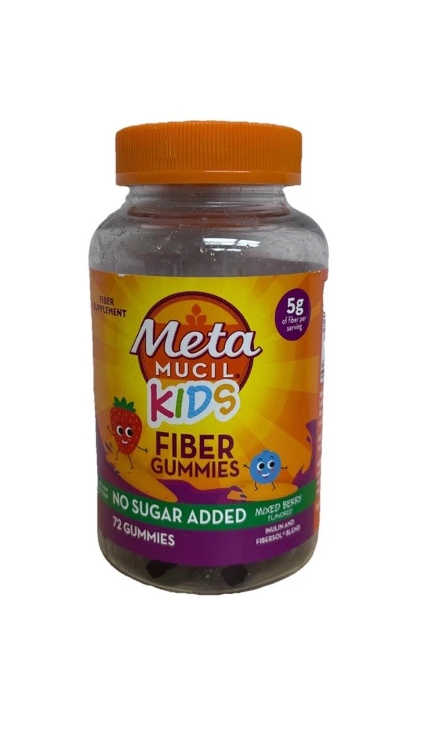 MetaMucil Kids Fiber Gummies - 72 Count 06/2027