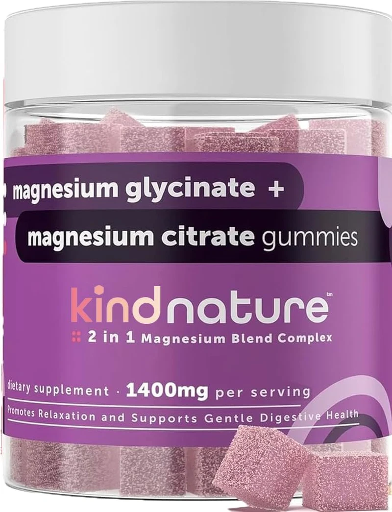 Magnesium Glycinate & Citrate Gummies – Calm Magnesium Complex for Sleep, Stress