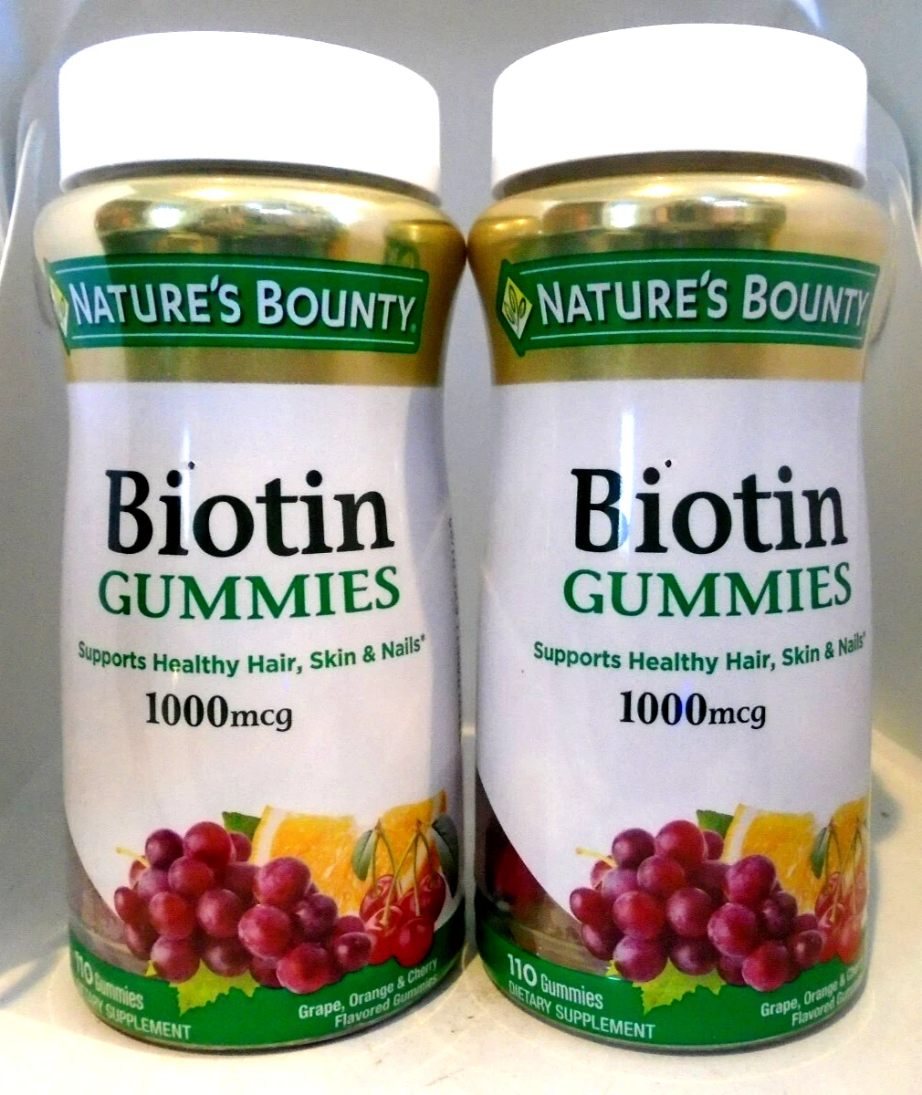 Nature's Bounty Biotin 1,000 mcg 110 Gummies 2-PACK