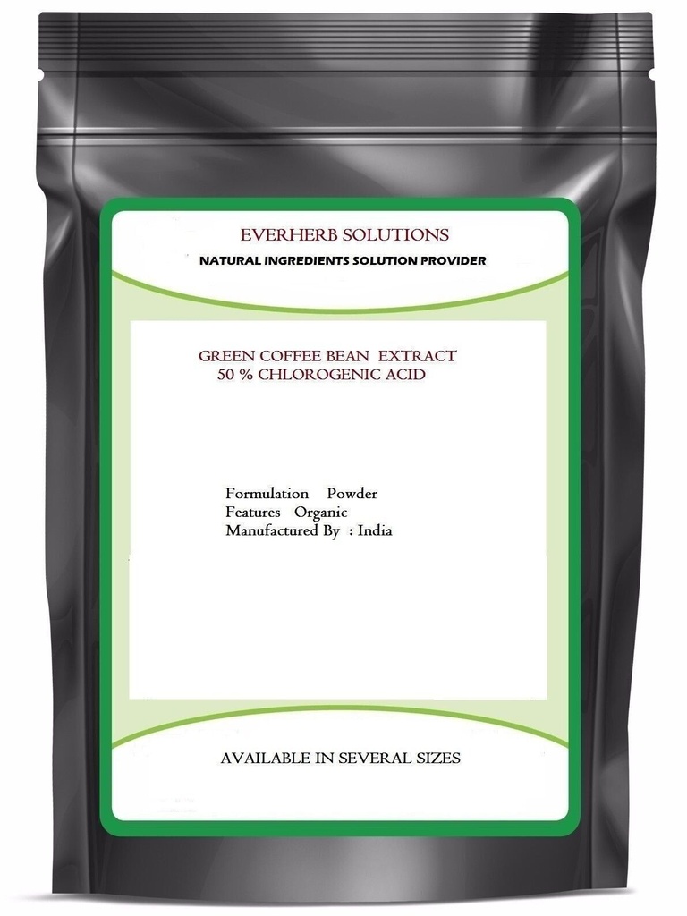 Green Coffee Bean Extract Powder ( 50% Chlorogenic Acid ) Natural Organic