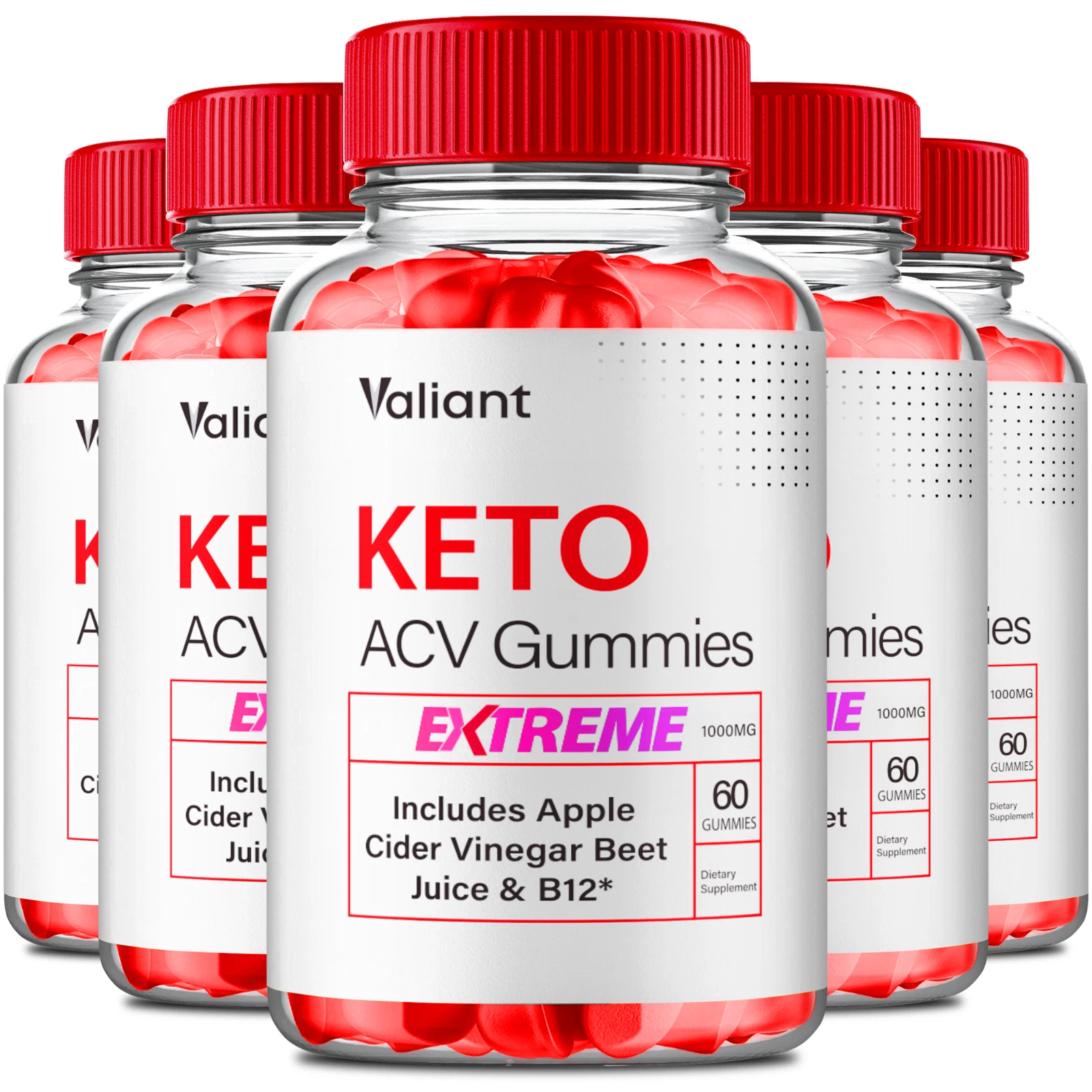 (5 Pack) Valiant ACV Keto Gummies, Valiant for Weight Loss Management Gummy