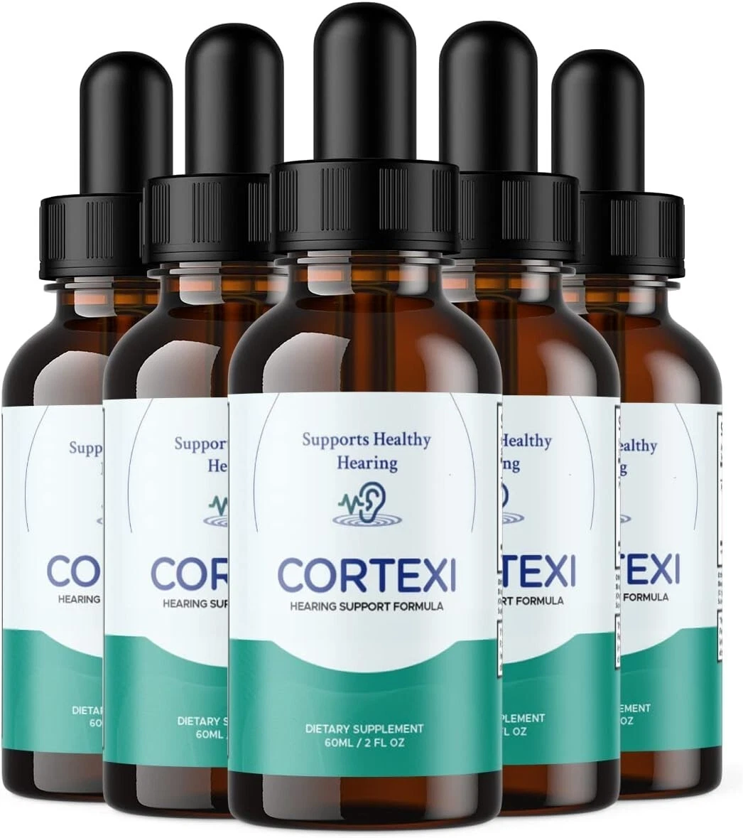 5 Pack - Cortexi Drops - For Ear Health, Hearing Support, Healthy Eardrum