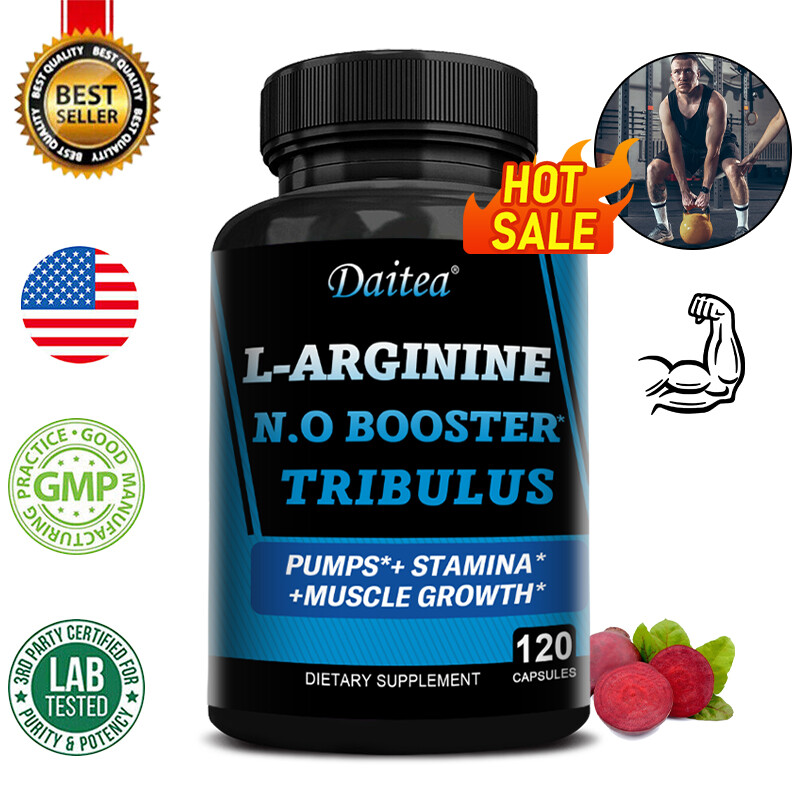 Nitric Oxide Booster L-Arginin, L-Citrulline 1600mg Capsules HIGHEST POTENCY