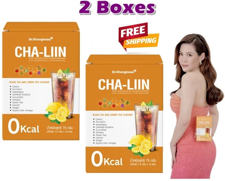 2X Cha-Liin Dietary Supplement Lemon Tea Flavor Weight Management Dr Khongkwan