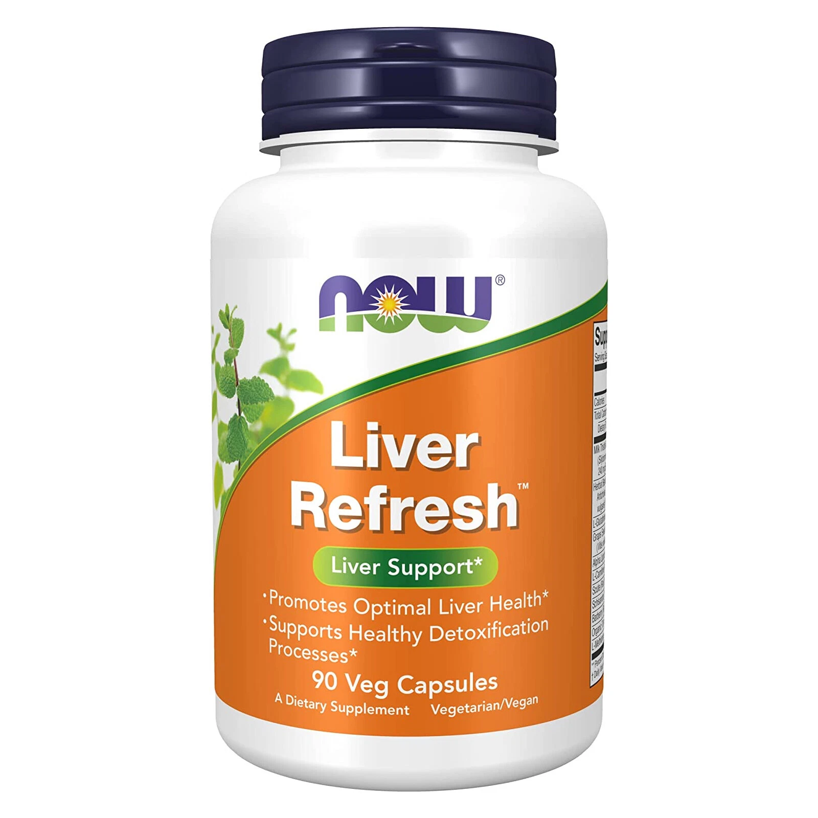 NOW Liver Refresh - 90 Veg Caps, with Milk Thistle Extract and Herb-Enzyme blend