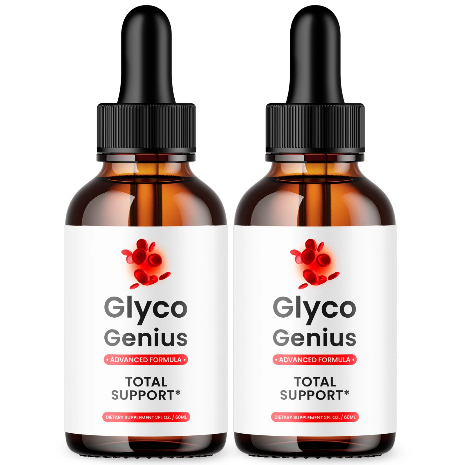 (2 Pack) Glyco Genius Blood Support Drops Advanced Vitamin Supplement 2ML