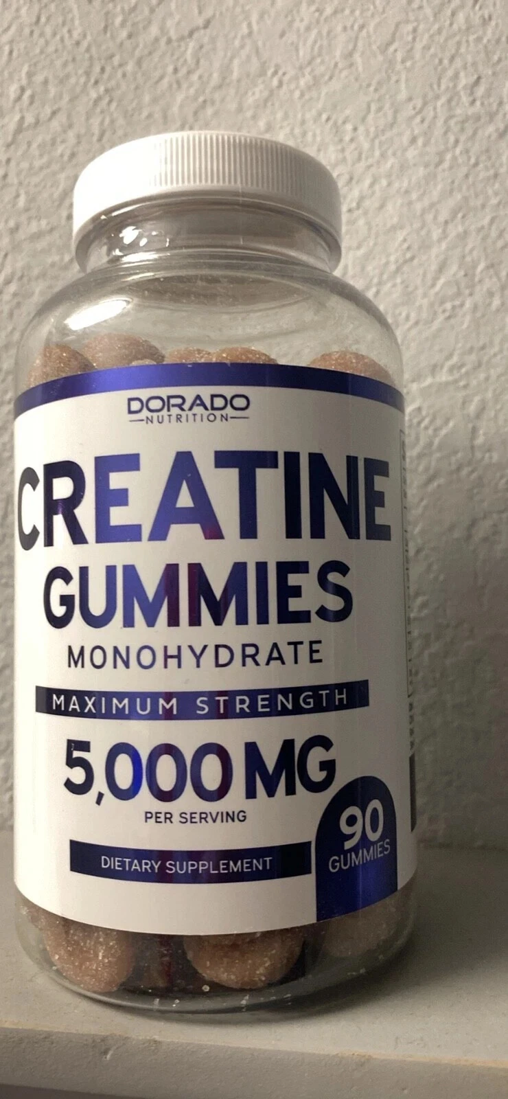 3 PACK 270 Gummies 90 x 3 Bottle Dorado Creatine Monohydrate Gummies 5000 MG RK5