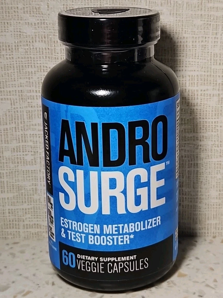 AndroSurge Testosterone Test Booster Estrogen Blocker Muscle 60 Capsule 10/26