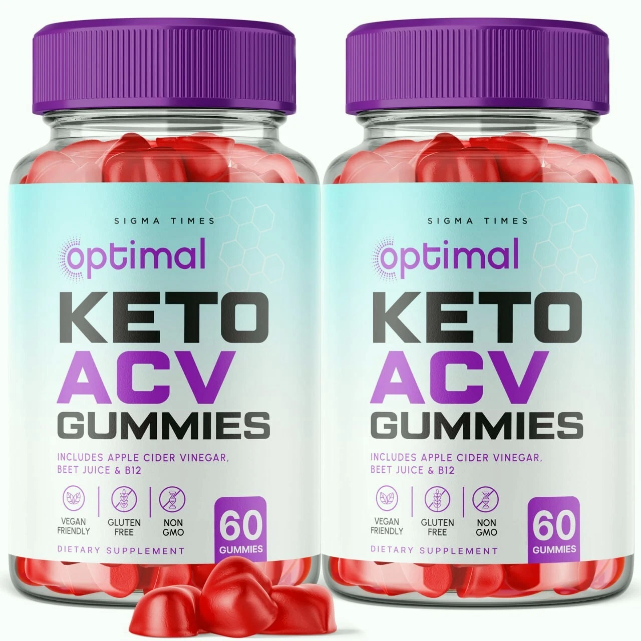 (2 Pack) OFFICIAL Optimal Keto ACV Gummies Weight Loss Supplement -Optimal Keto