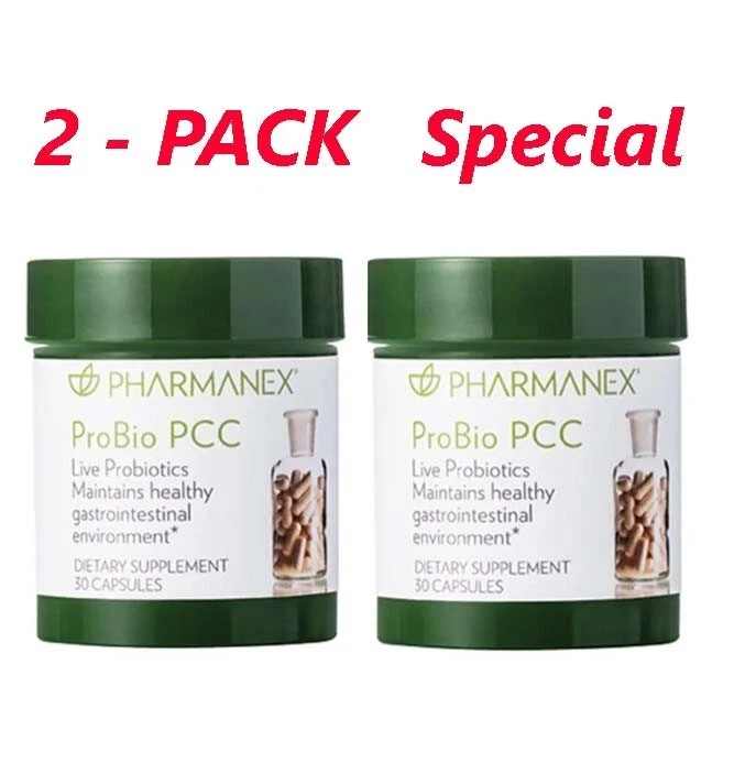 07/2026 2 PACK Nu Skin Pharmanex ProBio PCC 30 CAPSULES NEW 07/2026