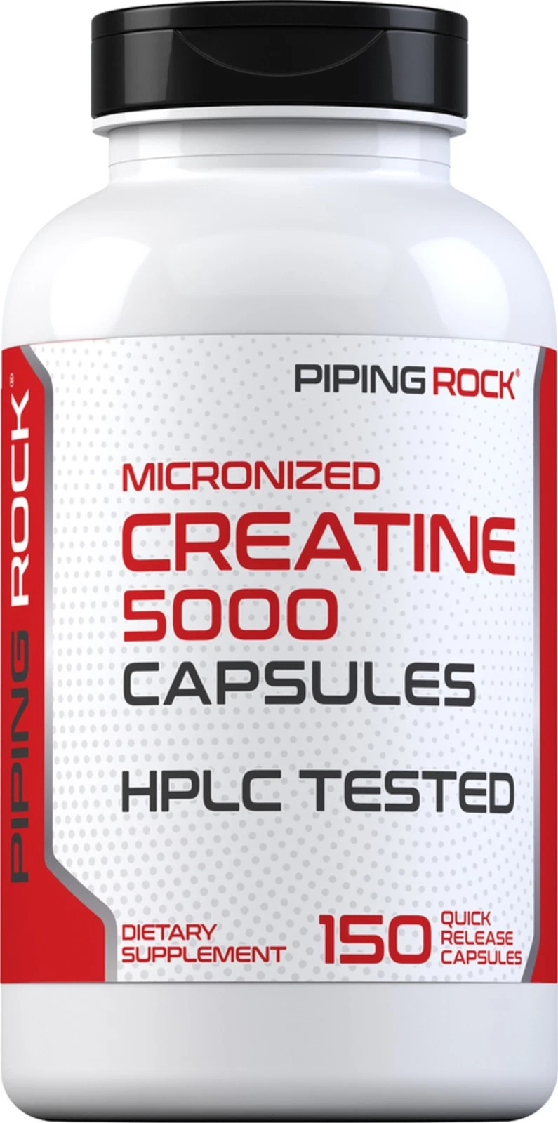 Creatine Monohydrate Capsules | 5g Pills | Micronized | Non-GMO | by Piping Rock