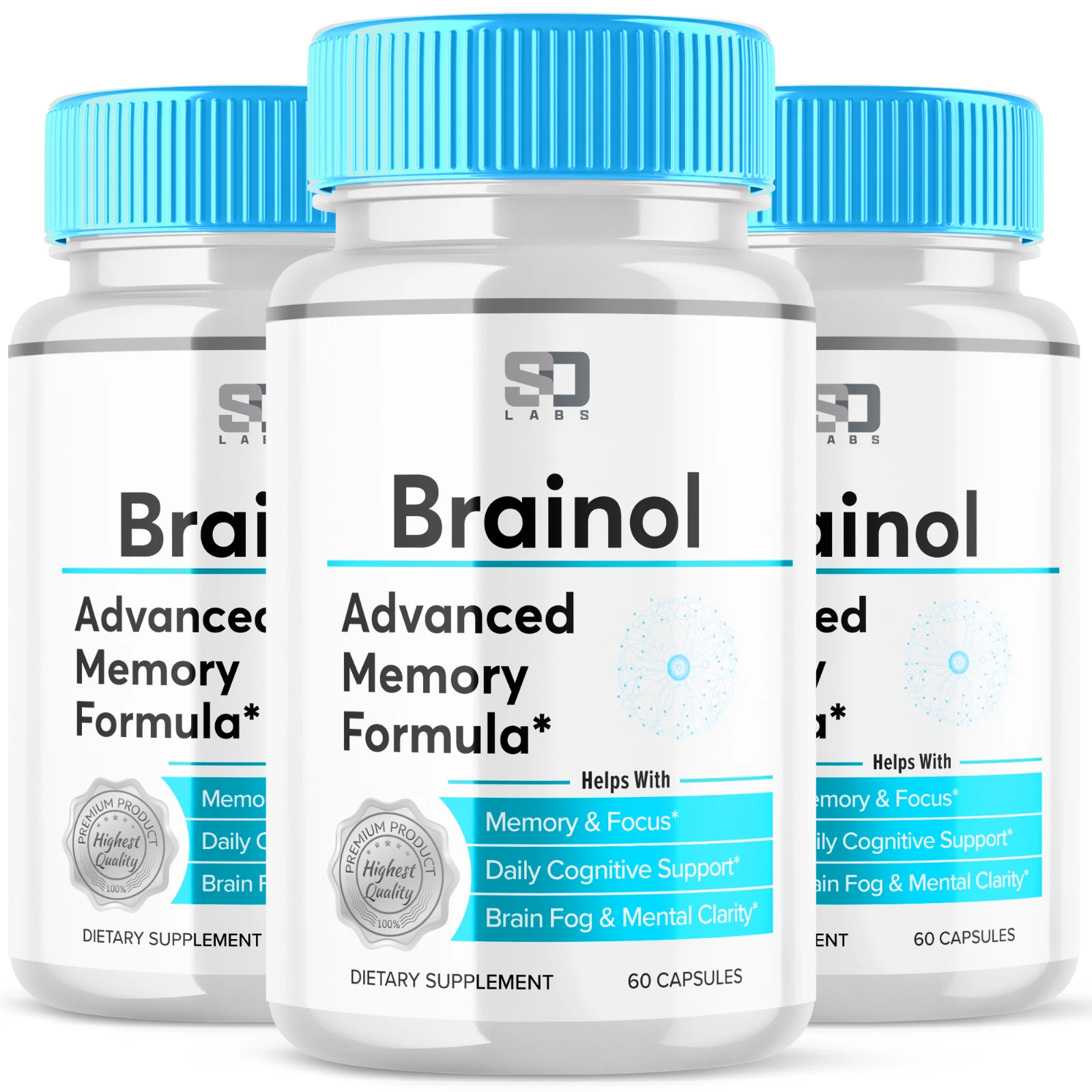 Brainol Advanced Memory & Focus: Supports clarity and concentration (3 Pack)