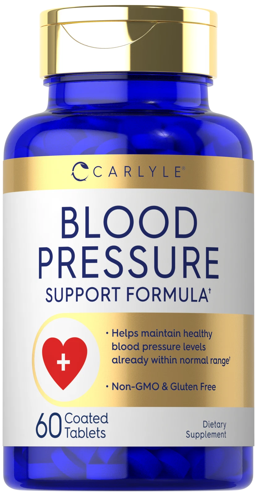 Blood Pressure Supplement | 60 Tablets | Vegetarian, Gluten-Free | by Carlyle