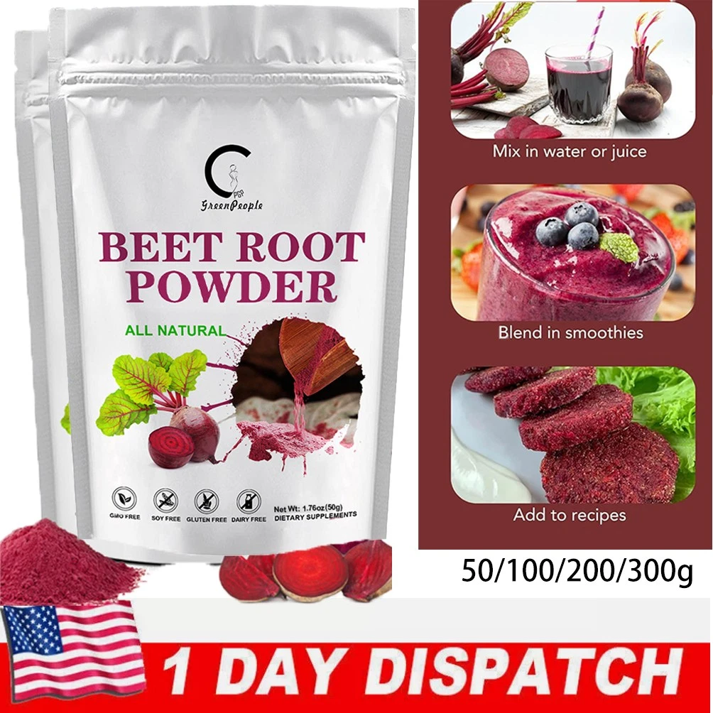 1-6 Pack Organic Beet Root 50-300g Natural Energy Boost Blood Pressure