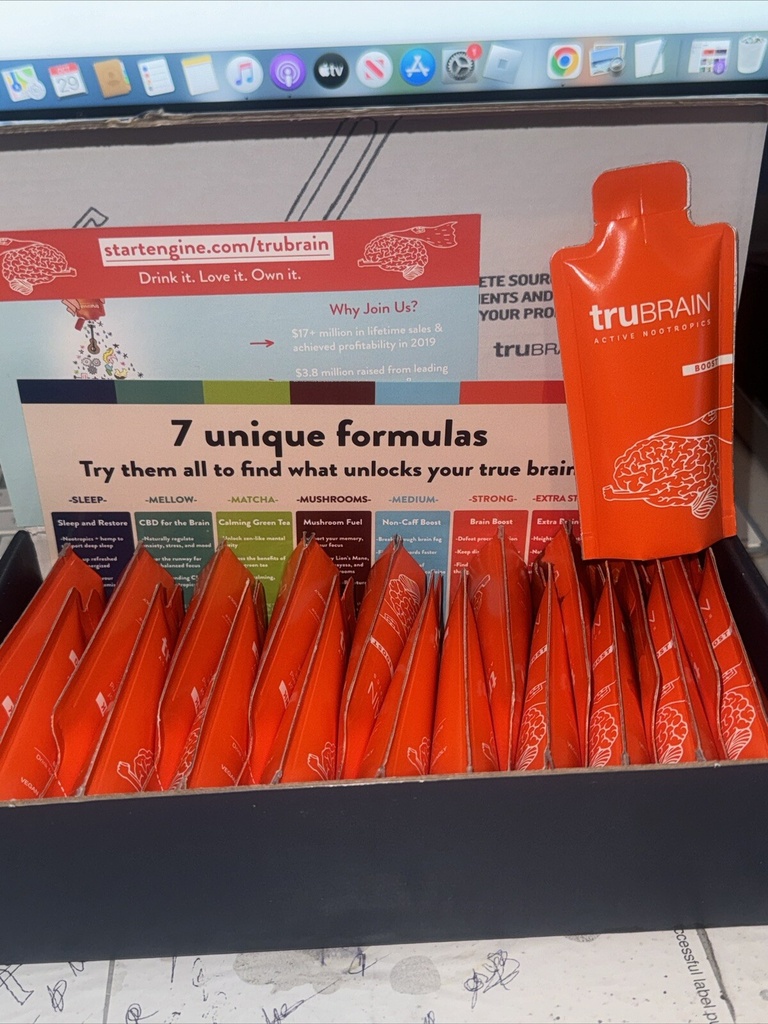 TruBrain ​Nootropic Drinks – 20 TOTAL - 1oz (30mL) Shot / Bottles w/ SEALED BOX