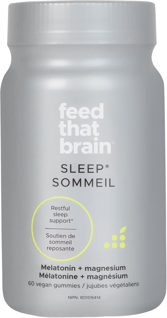 Feed That Brain Sleep Gummy with Melatonin, Magnesium and L-Threonine (Citrus Fl