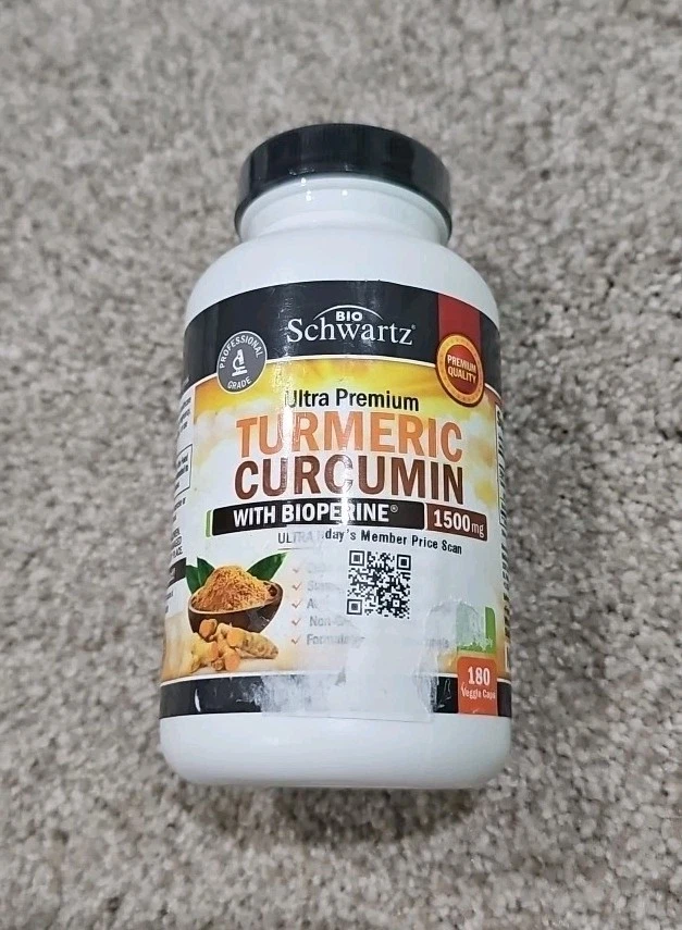 Turmeric Curcumin with Black Pepper Extract 1500mg High Absorption *LARGER 180ct