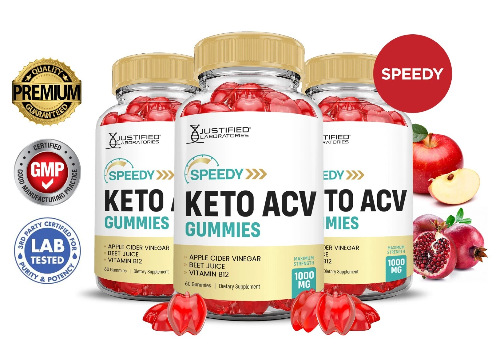 Speedy Keto ACV Gummies 1000MG Apple Cider Vinegar 180 Gummys