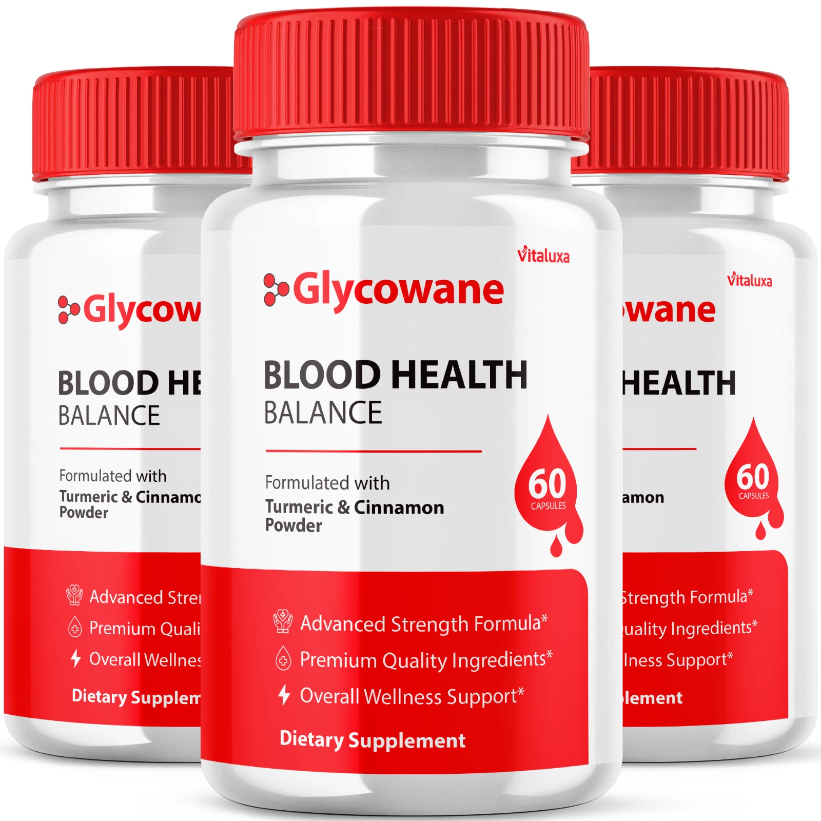 (3 Pack) Glycowane Capsules Blood Health Support Formula (180 Capsules)