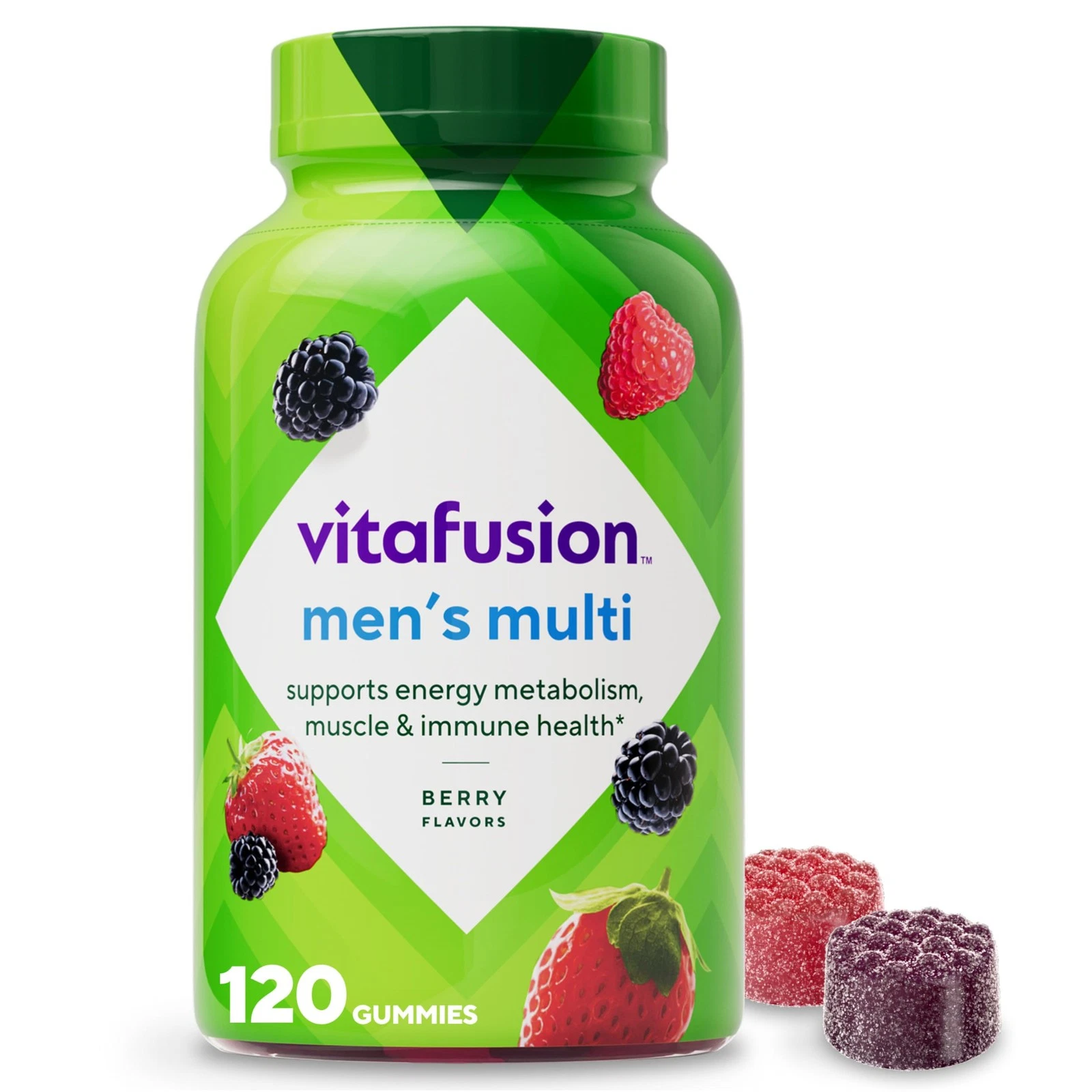 Vitafusion Adult Gummy Vitamins for Men, Berry Flavored Daily Multivitamins for
