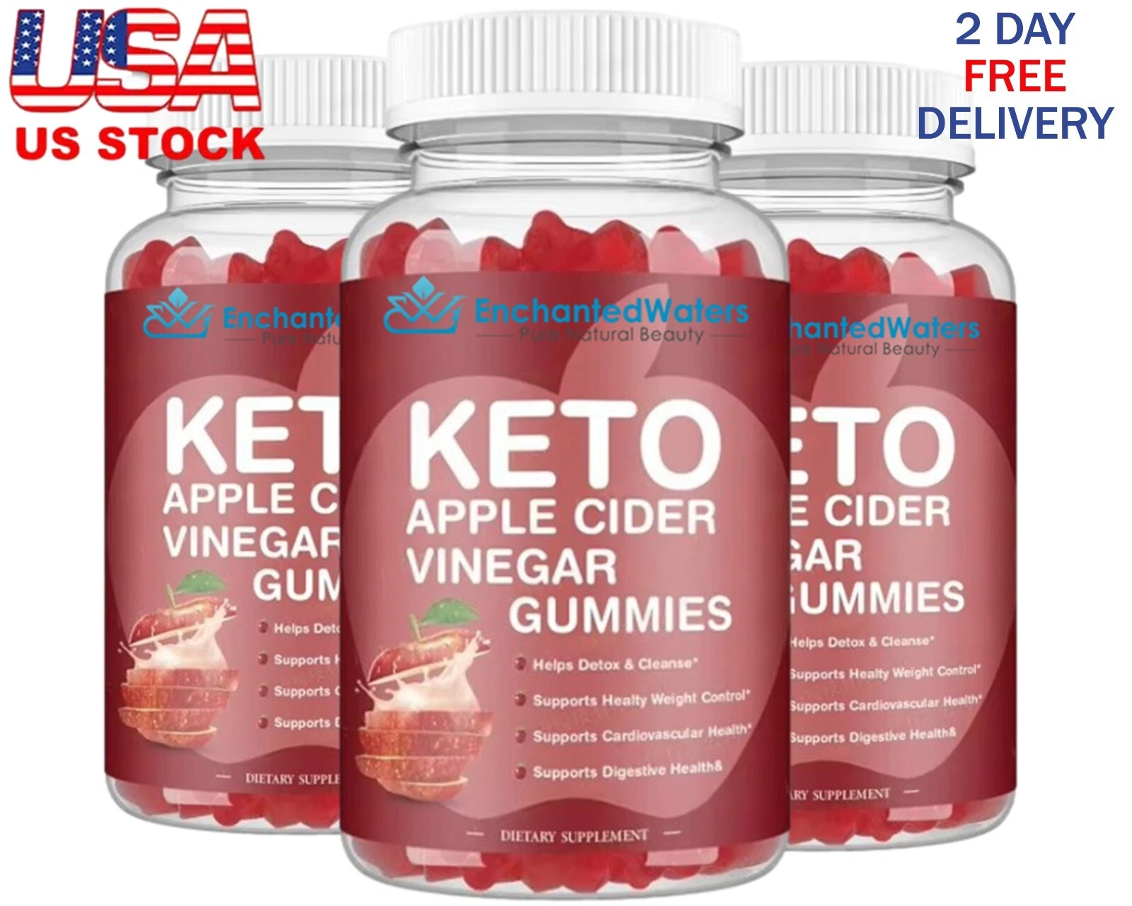 Keto ACV Gummies (3 Pack) Delicious, Low Carb, Weight Loss (180 Gummies) 1000mg