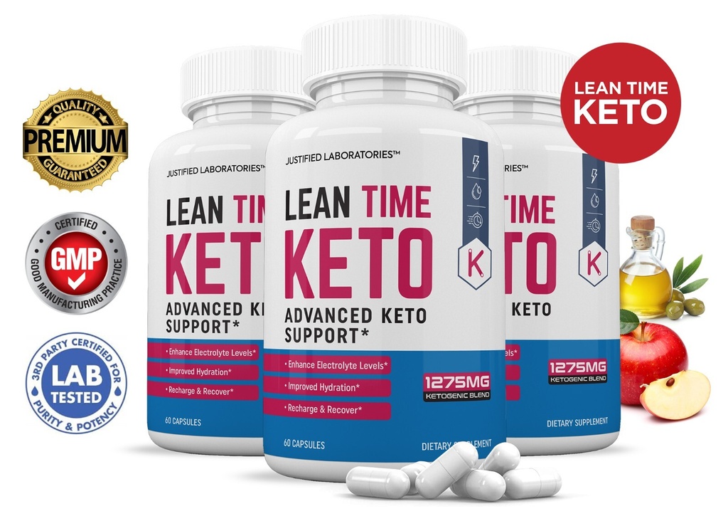 Lean Time Keto ACV Pills 1275MG New Improved Formula 3 Pack