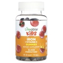 Kids Iron + Vitamin C Gummies, Natural Grape, 60 Gummies