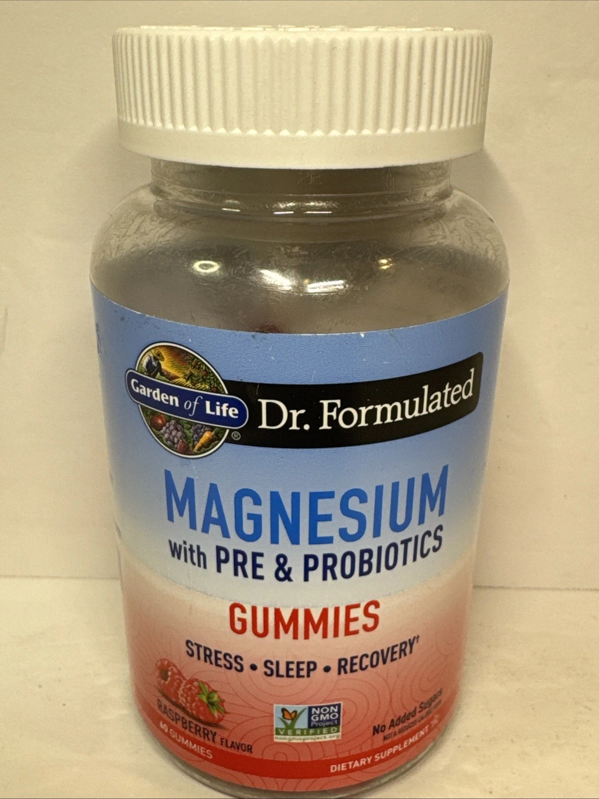 Garden of Life Magnesium with Pre & Probiotics Gummies - Raspberry 60 Gummy 1/26