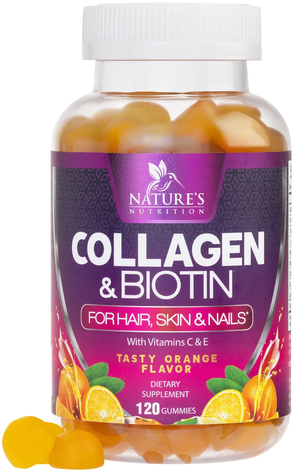 Biotin and Collagen Gummy Vitamins for Hair, Skin, and Nails - Extra Strength
