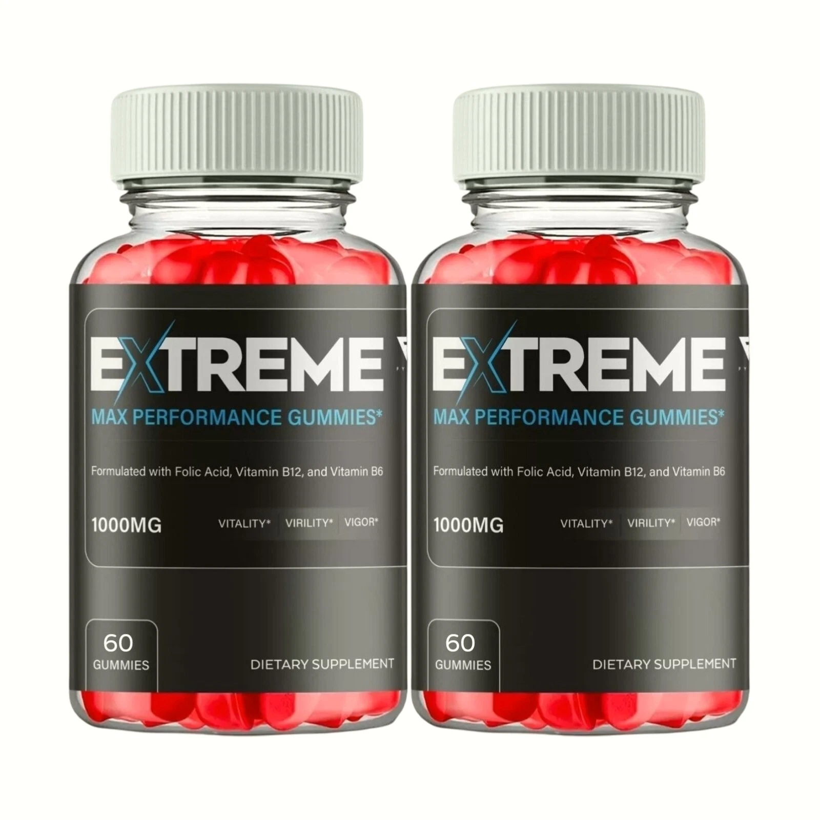 2-Pack Extreme Max Performance Gummies, Extreme Gummies for Men - 120 Gummies