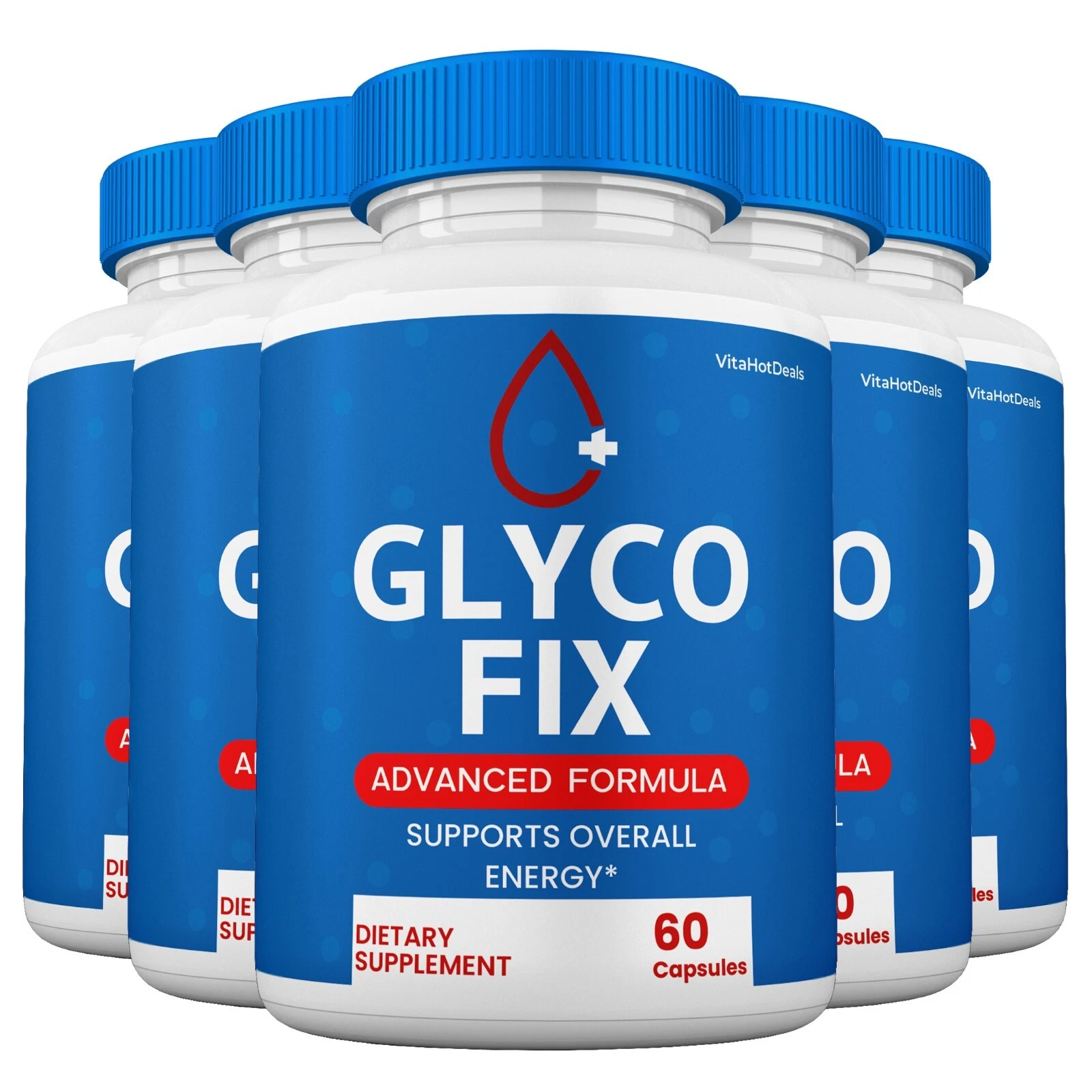 Glyco Fix Blood Support Pills, GlycoFix Glycogen Capsules Supplement (5 Pack)