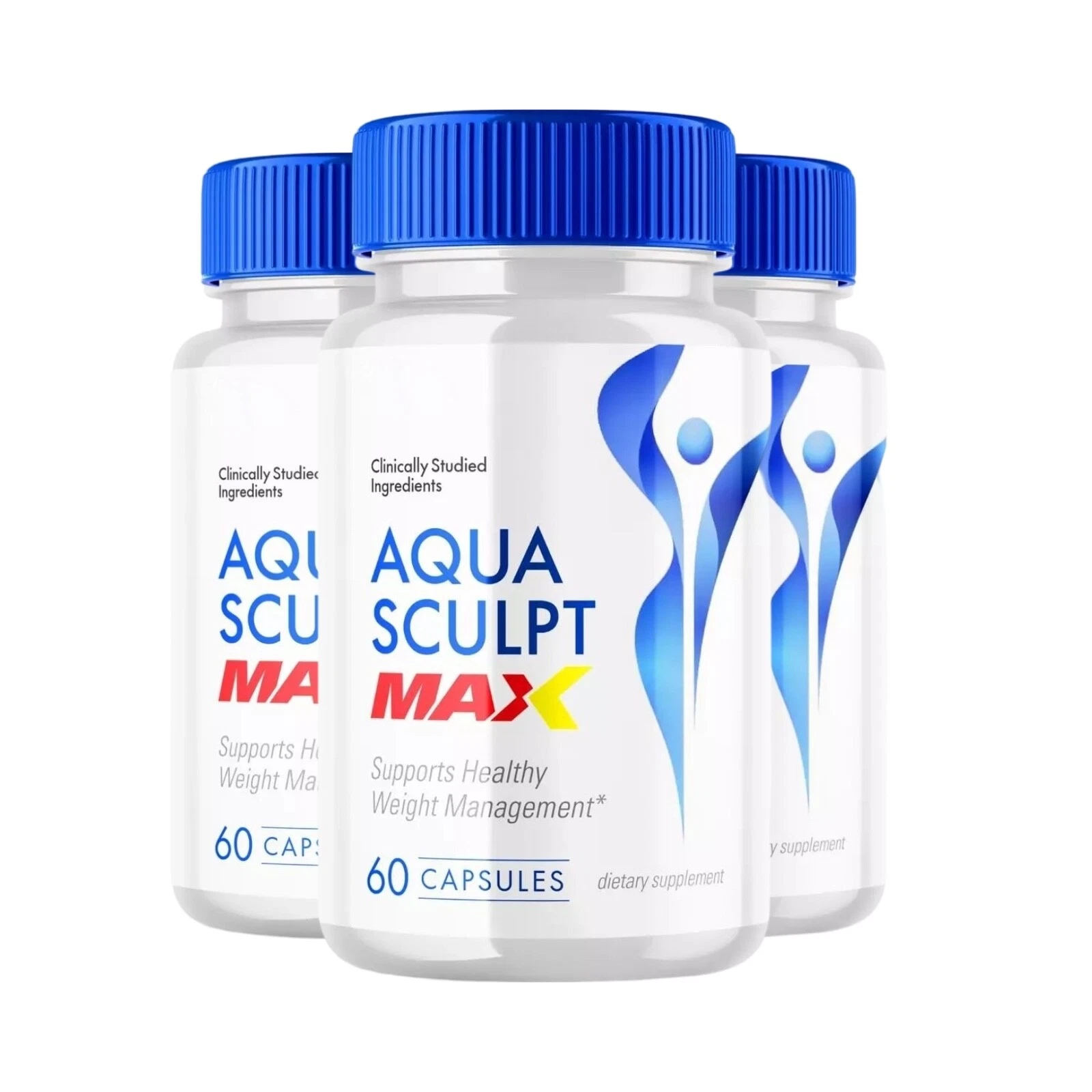 3-Pack Aqua Sculpt Max Weight Loss Support, AquaSculpt Max Strength 180 Capsules